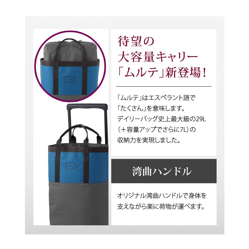 スワニー SWANY 保冷 大容量 拡張 A3 キャリーバッグ ショッピングカート ソフト 機内持ち込み バイカラー ムルテ D-700-L21(su1a256)「C」 | SWANY（キャリーバック） | 03