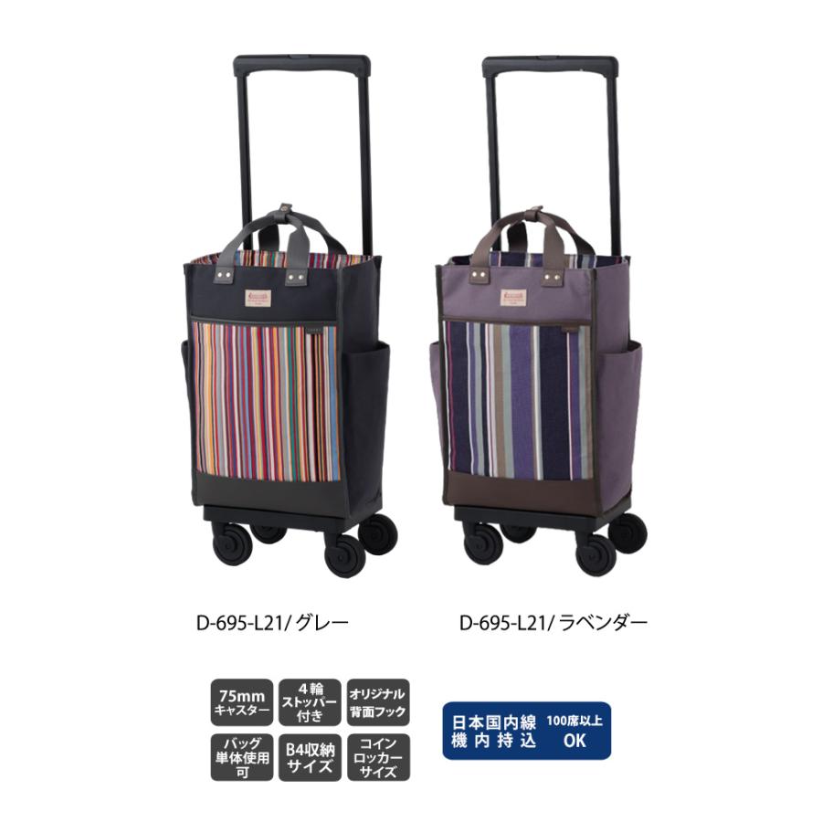 スワニー SWANY レ・トワール・デュ・ソレイユ キャリーバッグ ショッピングカート 機内持ち込み ストライプ LES TOILES DU SOLEIL D-695-L21(su1a263)「C」 | SWANY（キャリーバック） | 04