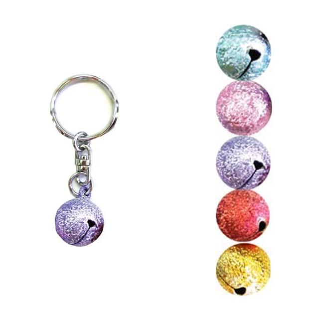 【まとめ買い=12個単位】回転カン(鈴・ベル)キーホルダーちぢみ1P アソート(色おまかせ) 600-05(su3a381) | ブランド登録なし