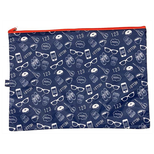 【まとめ買い=12個単位】ファスナーケース B4 手描柄 アソート(色柄ある場合) BT-518(su3b465) | ブランド登録なし