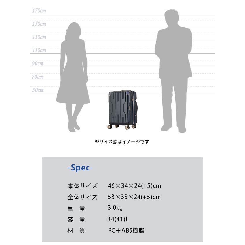 スーツケース 機内持ち込み Mサイズ キャリーバッグ 容量拡張 ジッパー TSA 2泊 3泊 4泊 T&S レジェンドウォーカー SPATHA 5109-46 (ti0a280)「C」 |  | 06