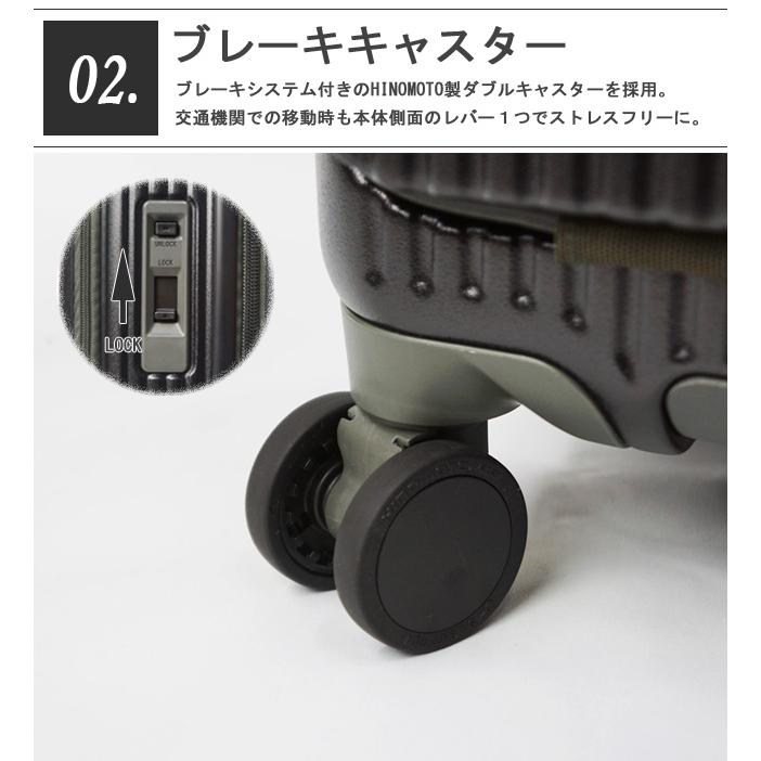 イノベーター スーツケース INV155 Mサイズ 55L ストッパー フロントオープン TSA 中型 3泊 4泊 出張 ビジネス キャリーバッグ innovator(to4a128)「C」 | innovator | 24