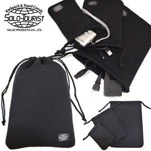 ソロツーリスト クッション巾着 Lサイズ CK-L ブラック solo-tourist 2点迄メール便OK(va0a109) | 