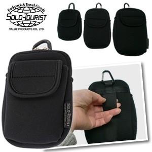 ソロツーリスト クッションポーチ ベルトポーチ 携帯ポーチ Mサイズ タテ カラビナ ベルトループ付き メンズ 黒 CT-M solo-tourist 1点迄メール便OK(va0a154) | 