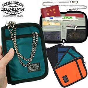 ソロツーリスト 財布 ウォレット18 WA-18 パスポート収納可能 手帳型 チェーン付き 2つ折財布 solo-tourist 2点迄メール便OK(va0a303) | 