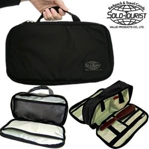solo-tourist ソロツーリスト 洗面ポーチ23 SP-23 大きなグルーミングポーチ 持ち手付き 黒色 1点迄メール便OK(va0a304) | 