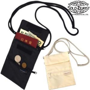 日本製 solo-tourist ソロツーリスト×地球の歩き方 コンパクトポーチ CP-16 首下げネックポーチ型 6点迄メール便OK(va0a323) | 