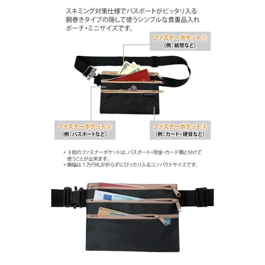 スキミング防止 ウエストポーチ SGコンパクトウエスト ソロ