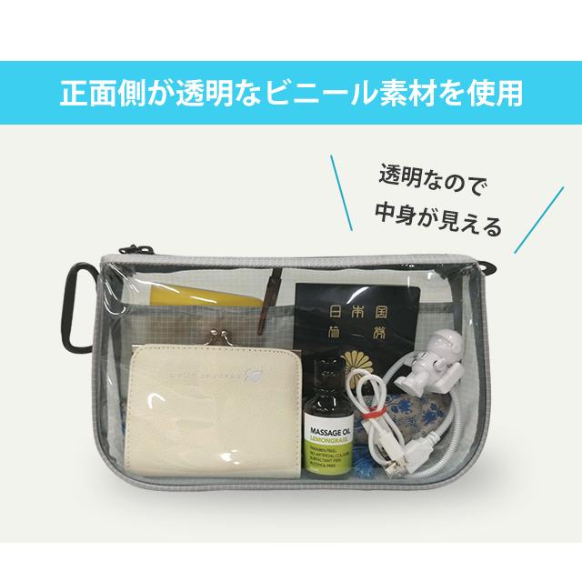ソロツーリスト 防水 透明ポーチ ケース カラビナ 止水ファスナー solo