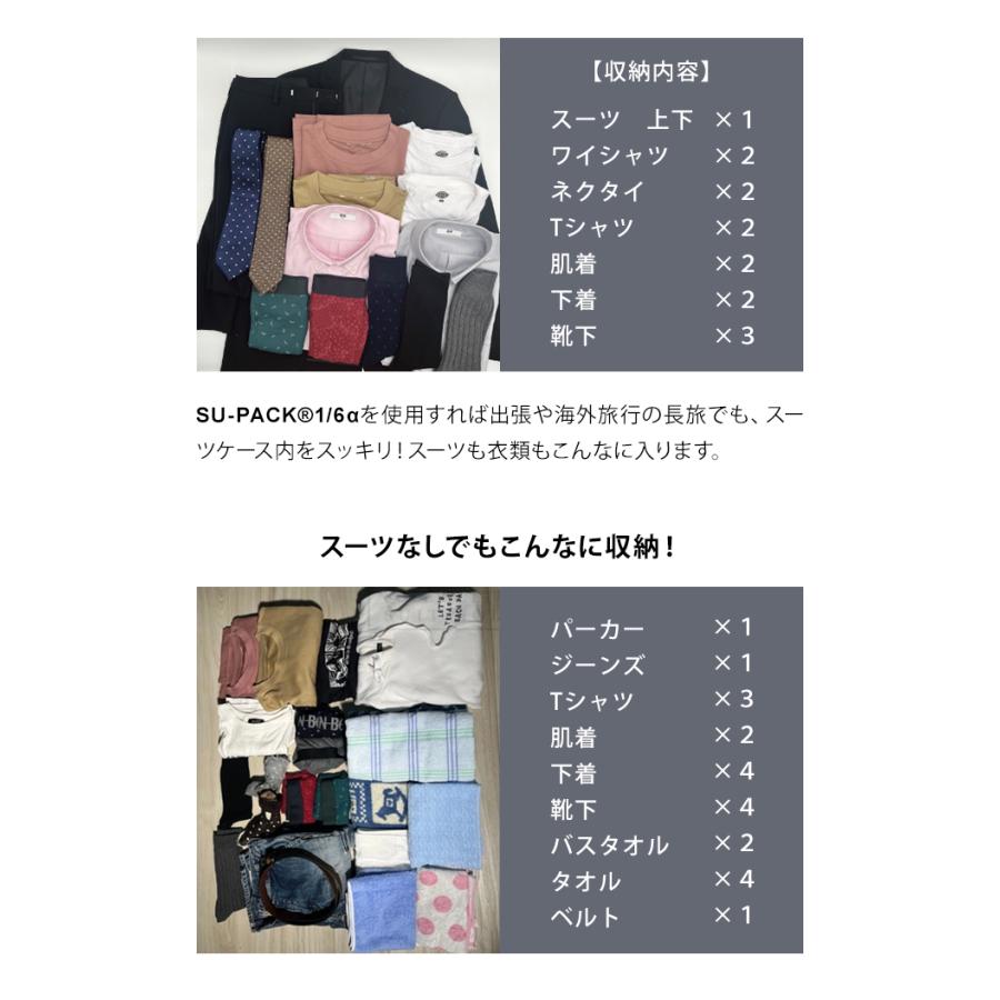 スーツ 収納 バッグ ガーメントケース SU-PACK スーパック 1/6に畳める スーツバッグ 衣類 圧縮バッグ 付き 二層 ジッパー 1/6アルファ AB-7以内対応(ve0a009) |  | 09
