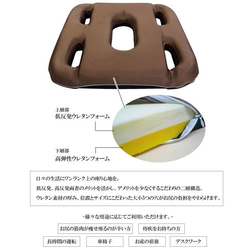 日本製 ヨックション XO 低反発・高反発2層構造ウレタンクッション (yo0a105)＊クリスマスギフト 敬老の日 父の日 母の日の画像