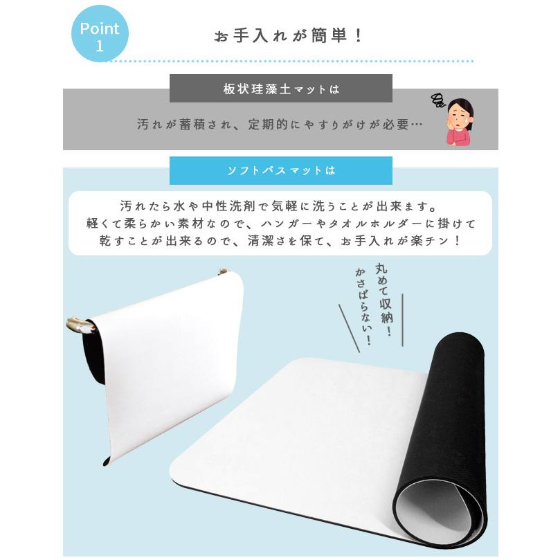 ヨック バスマット 珪藻土 ソフト パウダー配合 ノンアスベスト 40×60cm 給水 速乾 割れない 柔らかい 洗面所 風呂 脱衣所 送料無料(yo0a110) |  | 04