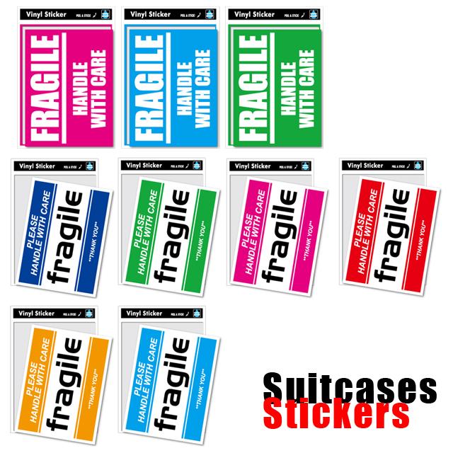 ステッカー シール 荷造りステッカー 大 FRAGILE フラジール フラジャイル スーツケース 海外 旅行 トラベル SK-057 SK-058 100点迄メール便OK(ze0a046) | ブランド登録なし