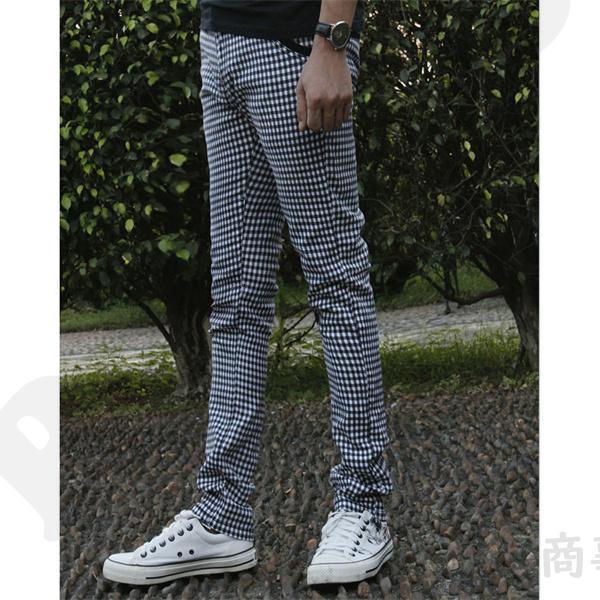 爆売中 チェックパンツ メンズ スキニーパンツ テーパード