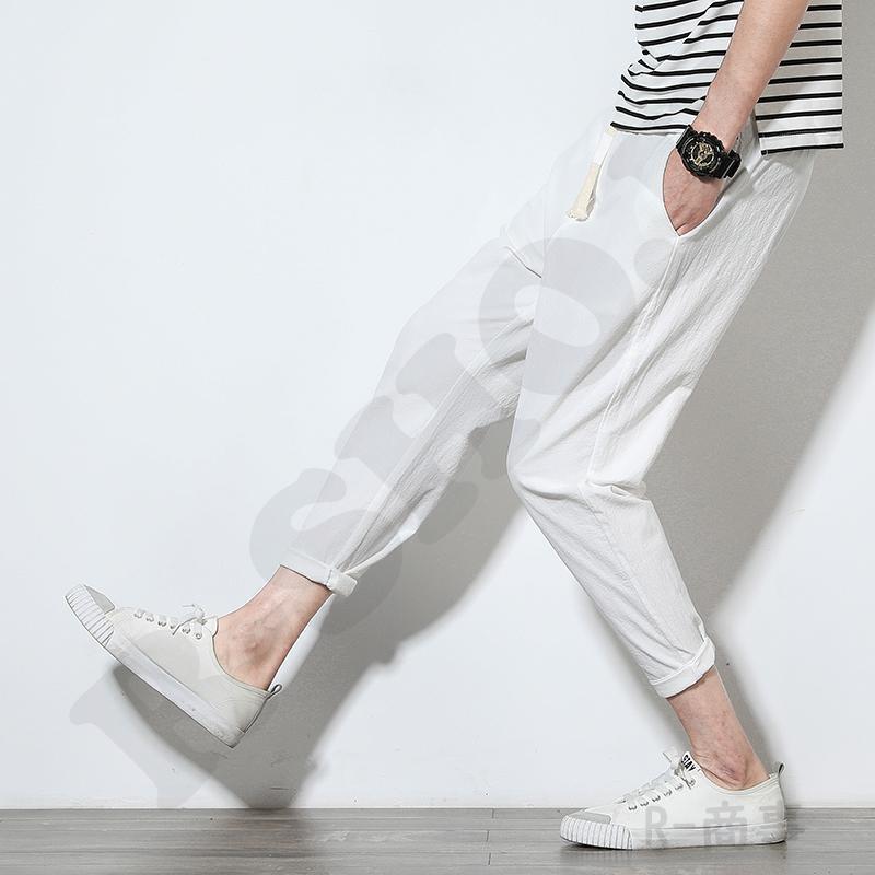 クロップドパンツ イージーパンツ メンズ 9分丈 ウエストゴム
