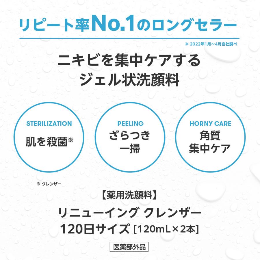 お得★【旧モデル】にきび跡 ニキビケア プロアクティブ薬用洗顔料 角質ケア 思春期 リニューイング クレンザー 240ml(120ml×2)  スクラブ 薬 正規公式店｜grj-proactiv｜03