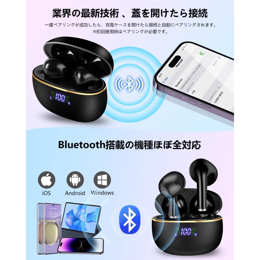 Bluetooth イヤホン  電量インジケーター付き ステレオサウンド