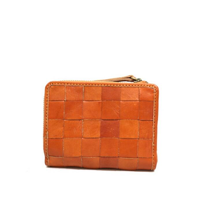 【 fes フェス 】[正規品] 48705 レザー 二つ折り財布 本革 カウレザー ステッチ ナチュラル 誕生日 母の日 クリスマス ズッケロフィラート キャメル |  | 01