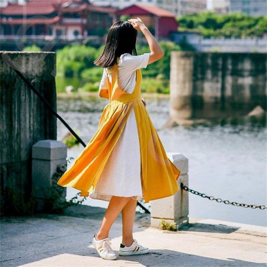 INSCRIRE アンスクリア コットンリネン エプロン ワンピース 【公式通販】