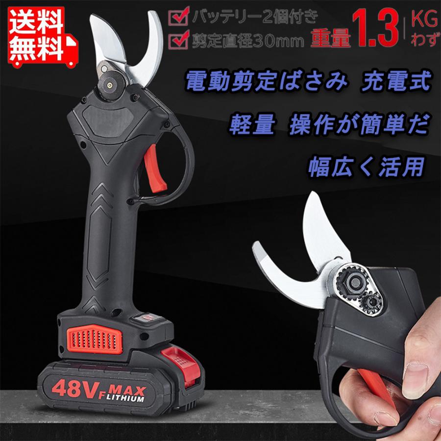 直営限定アウトレット 剪定ばさみ 電動 付き2個バッテリー 電動剪定ば