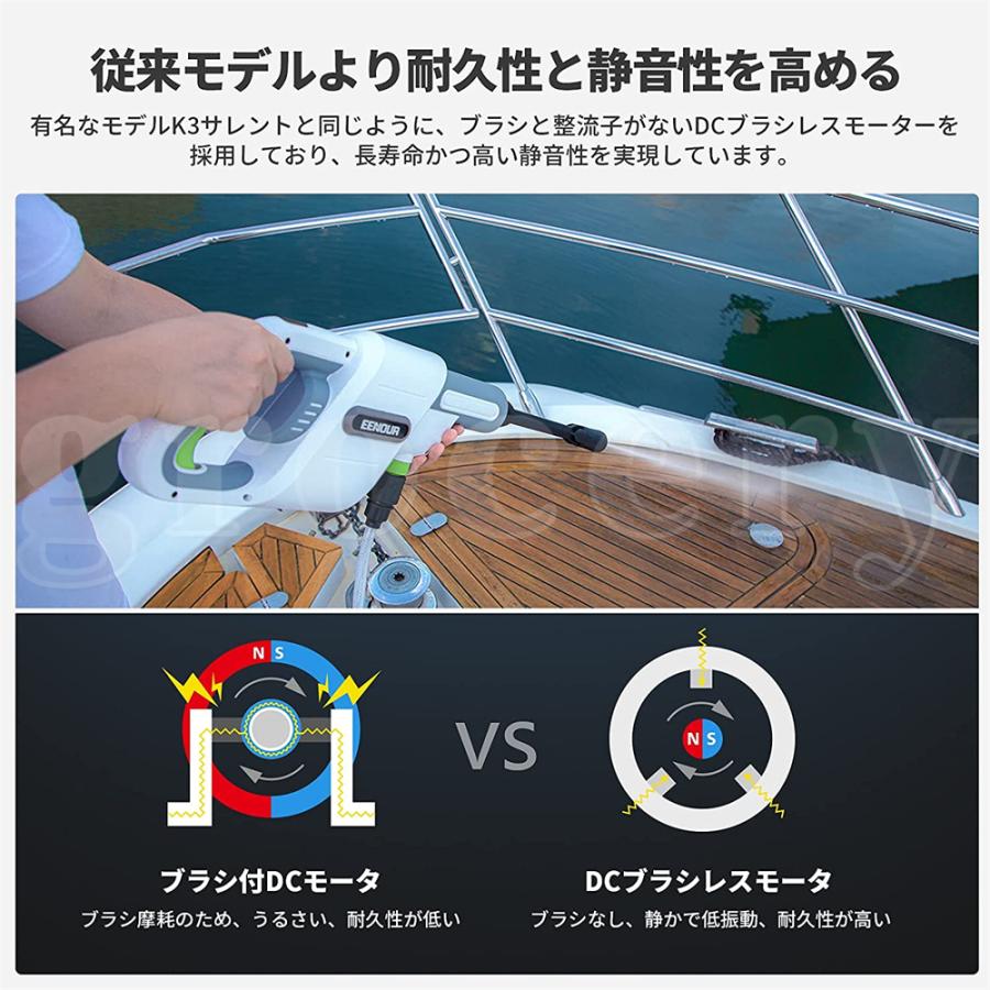 高圧洗浄機 コードレス 充電式 高圧洗浄機 充電式常水圧2.4MPa 大容量バッテリー 2.6Ah/24V  圧力調整 パワフル 収納簡単 お風呂 浴室 玄関 外壁 テラス周り｜grocery｜13