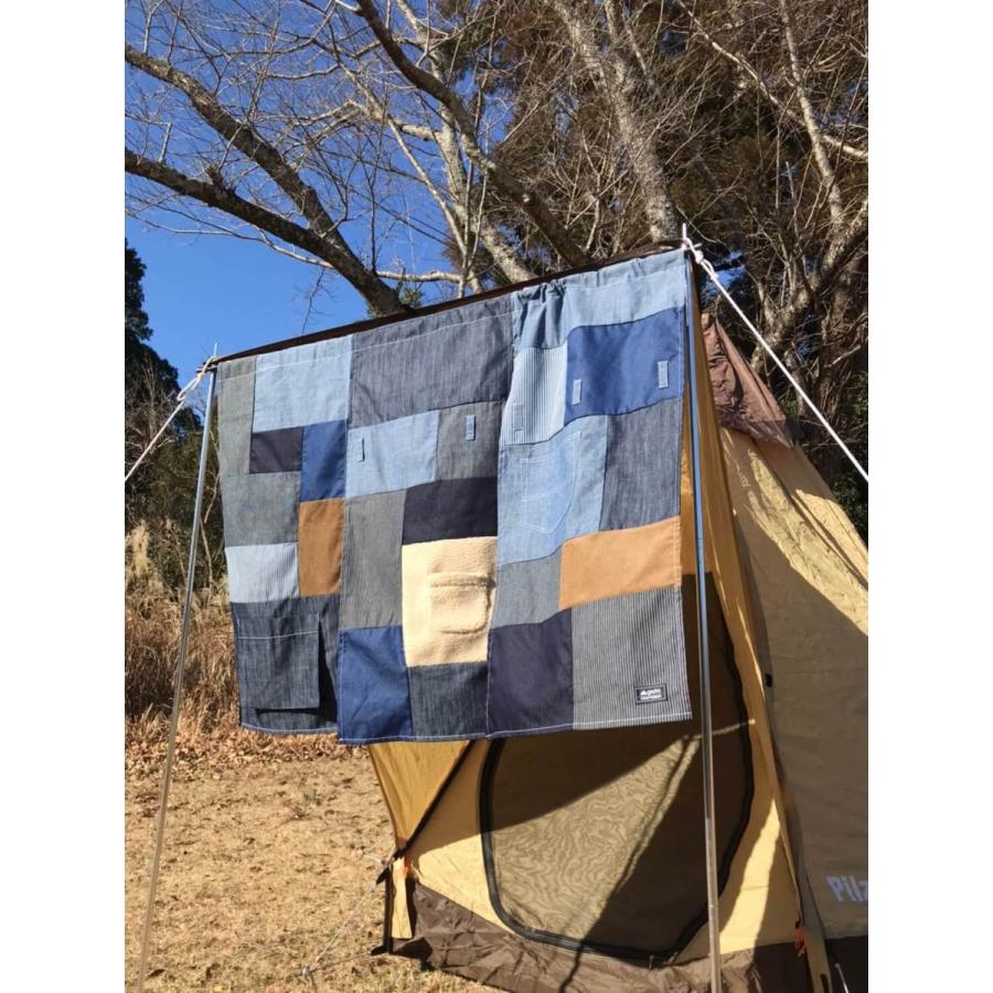 gron リメイク パッチワーク テント のれん クレイジ 120cm巾｜gron-store｜03