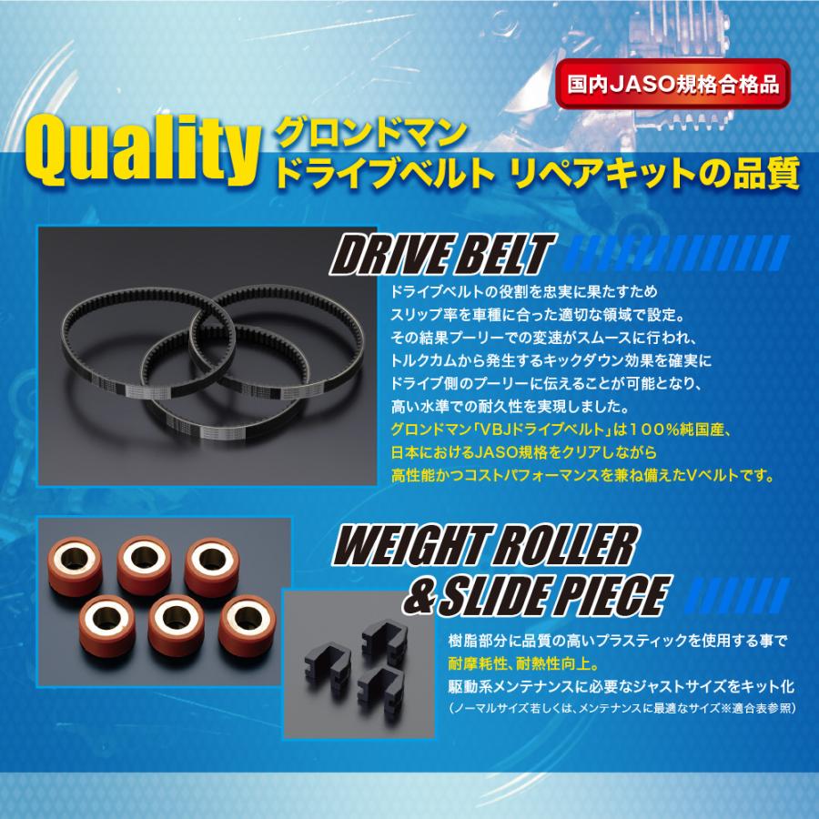 ドライブベルトリペアキット/日本製Vベルト/スライドピース ドライブベルトリペアキット/日本製Vベルト/スライドピース
