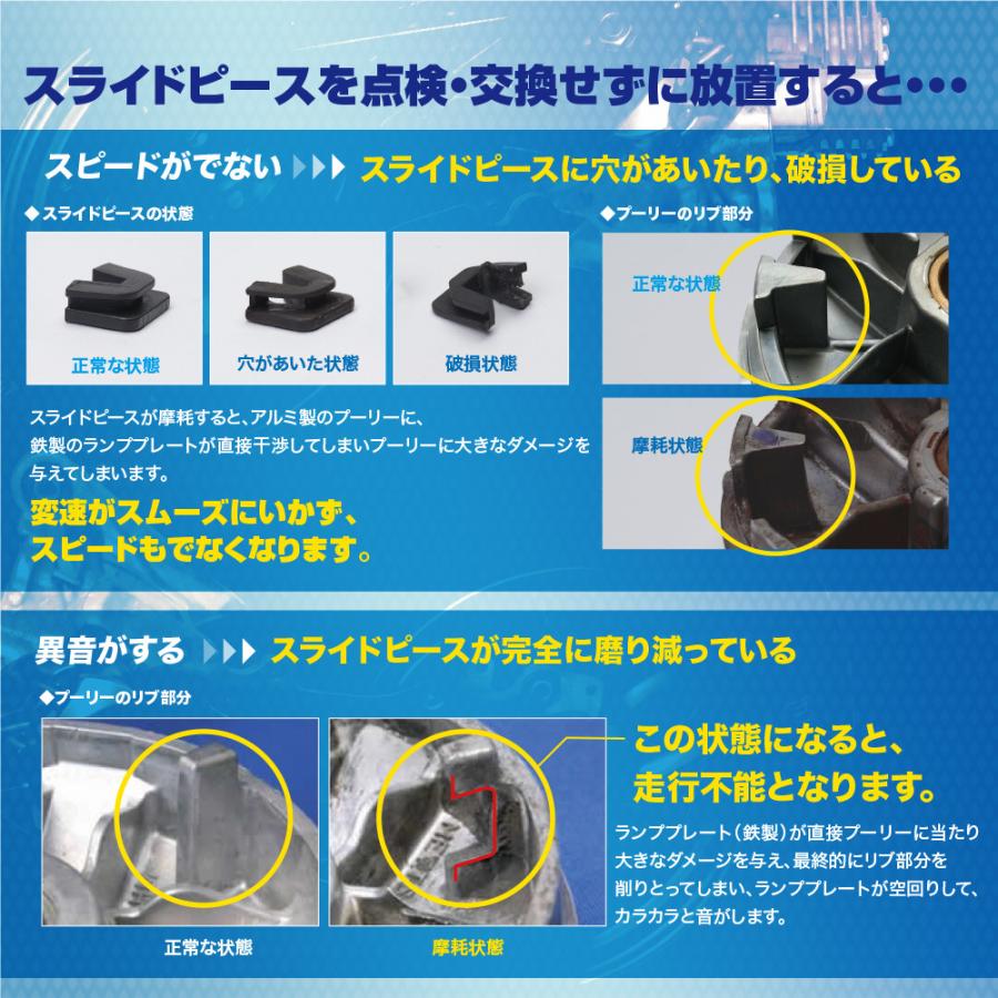 ドライブベルトリペアキット/日本製Vベルト/スライドピース