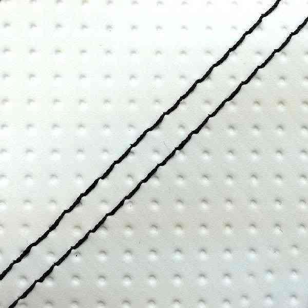 グロンドマン 国産シートカバー W650(99年 EJ650A1/C1) エンボスホワイト/黒ダブルステッチ 張替