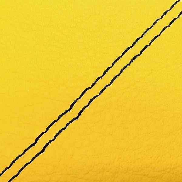 グロンドマン 国産シートカバー W650(99年 EJ650A1/C1) イエロー/黒ダブルステッチ 張替