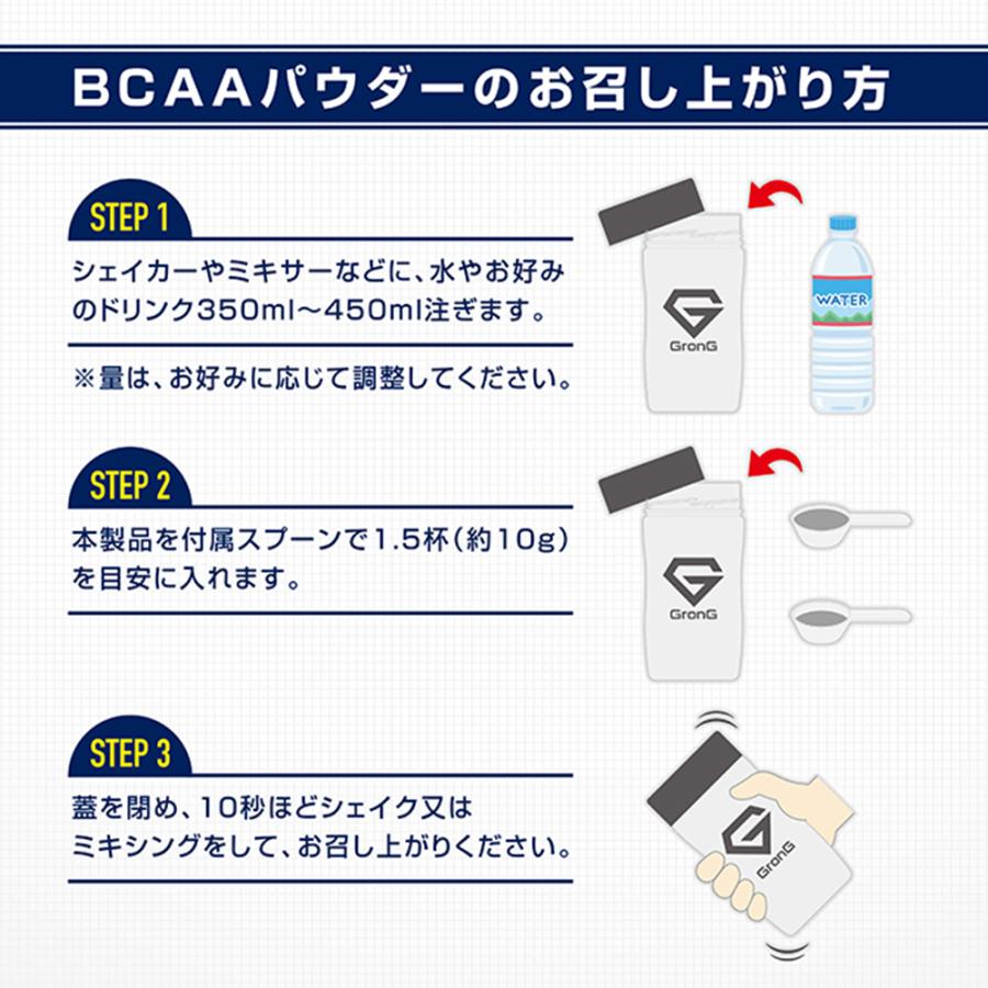 【25日は10％OFFクーポン配布】グロング BCAA 必須アミノ酸 風味付き 1kg 国内製造 分岐鎖アミノ酸 バリン ロイシン イソロイシン GronG｜grong｜24