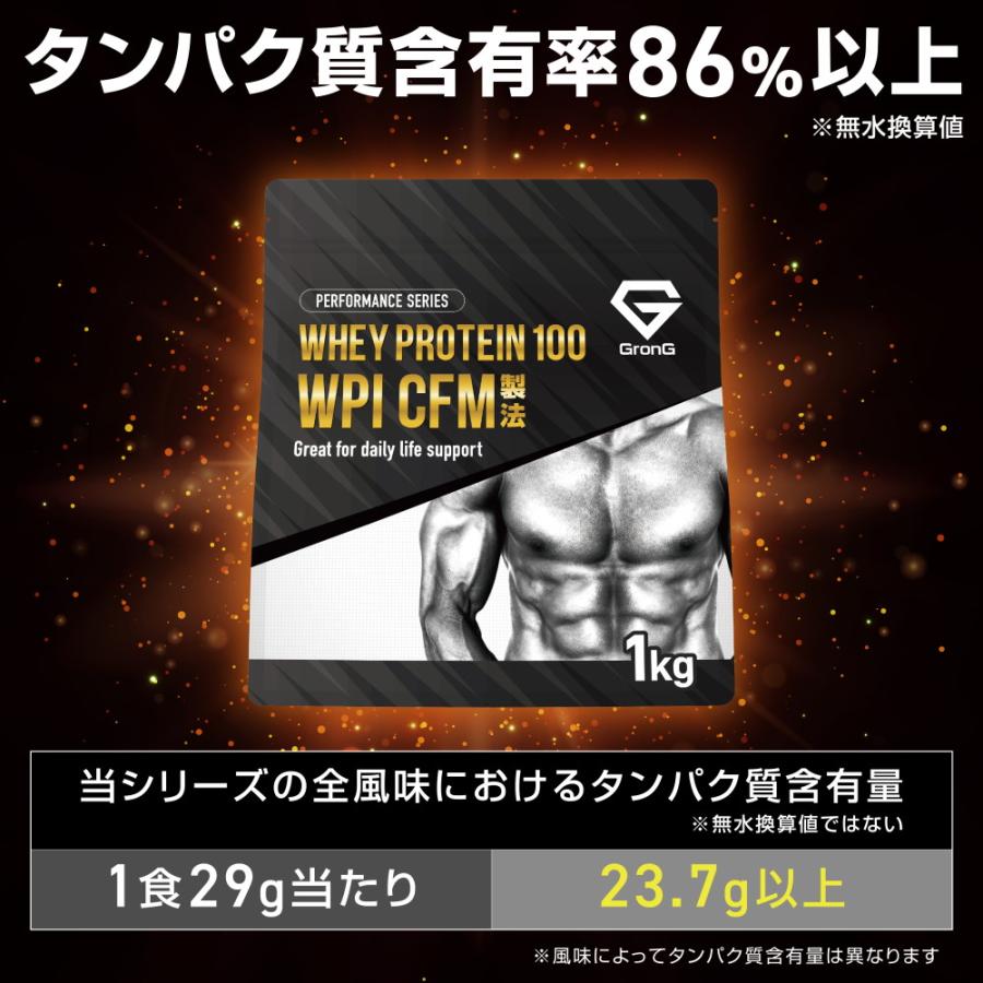 GronG グロング ホエイプロテイン100 WPI CFM製法 甘味料・香料