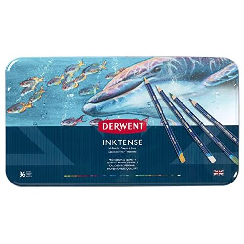 Derwent  国内正規品 ダーウェント 水彩 色鉛筆 インクテンス ペンシル 36色セット 2301842 布/木目にも描ける 乾いたら耐水｜gronlinestore｜04