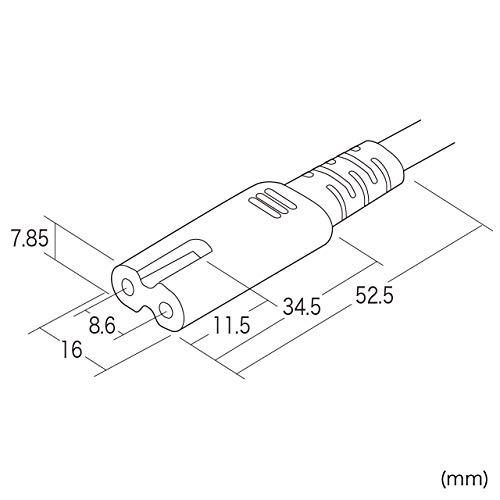 サンワサプライ メガネ型コネクタ対応電源コード（2m） KB-DM2S12A-2｜gronlinestore｜11