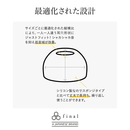 final (ファイナル) TWSイヤホン用イヤーピース （TYPE E 完全ワイヤレス専用仕様） (ALLサイズ、各サイズ１ペア、クリア)｜gronlinestore｜05
