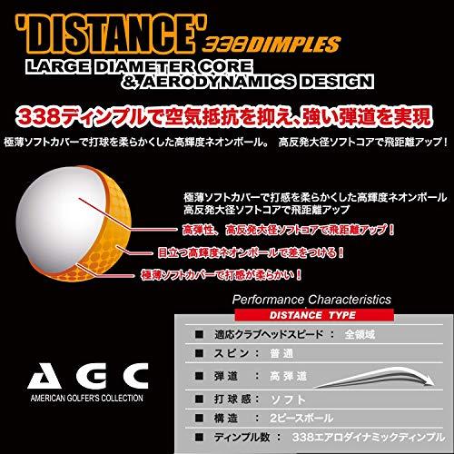 LEZAX(レザックス) ゴルフボール AGC 2ピース 1ダース(12個入り) ネオンオレンジ AGBA-4714｜gronlinestore｜03