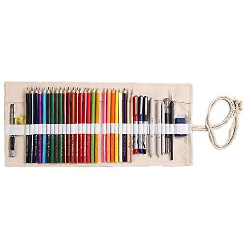QooFit 色鉛筆収納バッグ 帆布 巻き型 72穴 鉛筆ホルダー 色鉛筆なし(かわいい猫柄)｜gronlinestore｜04