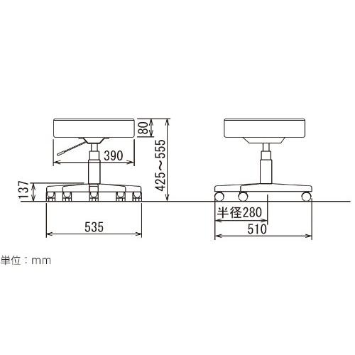 ナカバヤシ ラウンドOAチェア ブラック RZR-112BK｜gronlinestore｜02