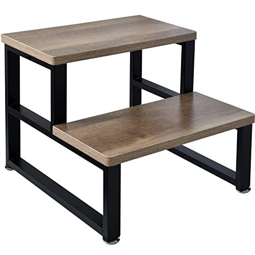 ベッドサイド 脚立ステップスツール 木材 スモール 踏み台 2段 ベッドサイド 脚立ステップスツール 木材 スモール 踏み台 2段