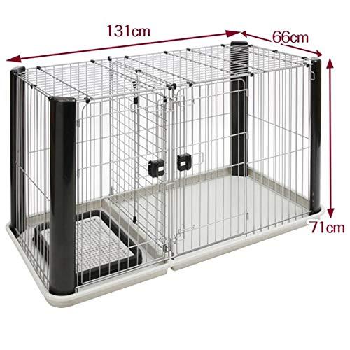 アドメイト (ADD. MATE) イヌ用 ヴィラフォートサークル ブラック&シルバー レギュラー レギュラー ブラック&シルバー 幅×奥行×高さ