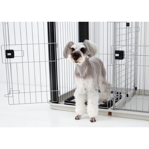 アドメイト (ADD. MATE) イヌ用 ヴィラフォートサークル ブラック&シルバー レギュラー レギュラー ブラック&シルバー 幅×奥行×高さ