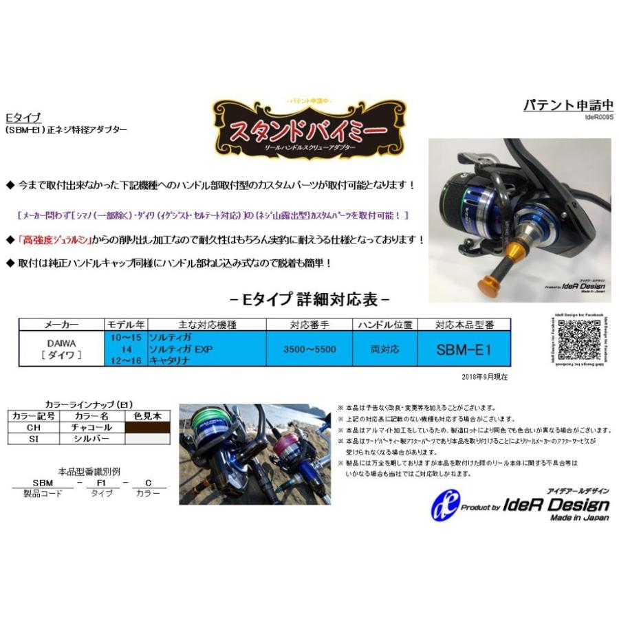 アイデアールデザイン スタンドバイミー Sbm E1 10 ソルティガ3500 5500用 メール便可 Ider Design Reel Handle Screw Adapter Sbm E1 中村志郎商店 通販 Yahoo ショッピング