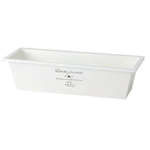 コンテナ ブリキ製 ホワイト 白 長角型 大 プランター植木鉢 ガーデニング Ke3150a グルーヴプラン Yahoo 店 通販 Yahoo ショッピング
