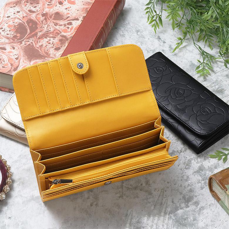長財布 財布 レディース 牛革 本革 レザー カメリア ロング 長財布 財布 レディース 牛革 本革 レザー カメリア ロング
