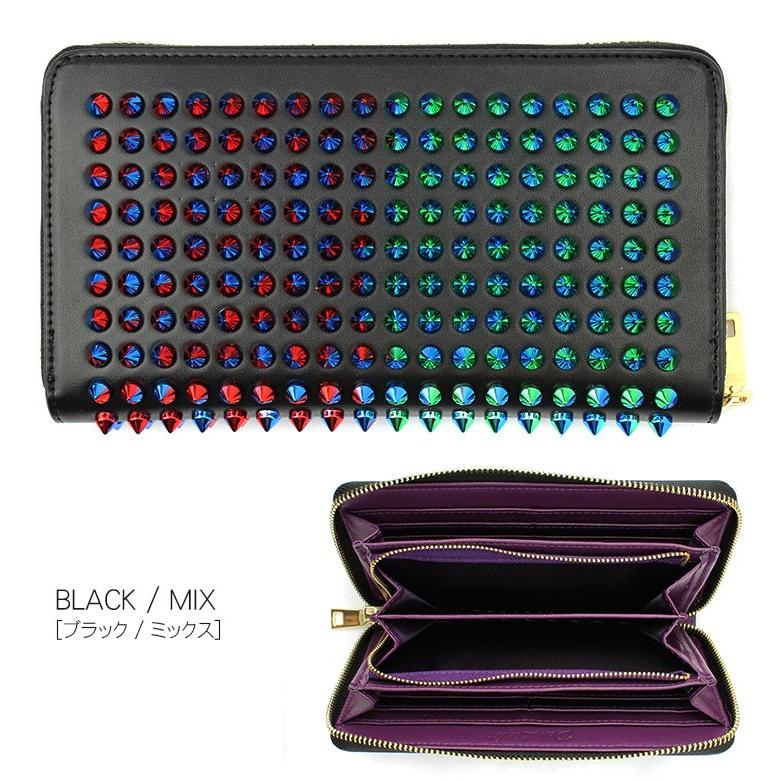 財布 メンズ スタッズ 長財布 ロングウォレット L字ファスナー 鋲 黒 レッド 赤 収納 個性的 Dl 3005 お財布専門店ジージー 通販 Yahoo ショッピング