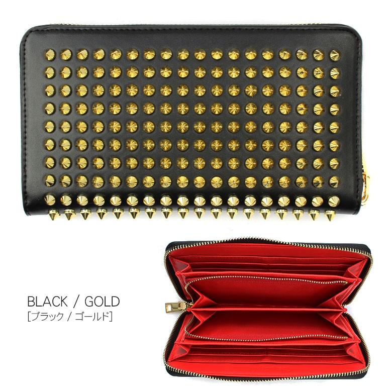 財布 メンズ 長財布 スタッズ ロングウォレット L字ファスナー 鋲 黒 レッド 赤 収納 個性的 Dl 3005 お財布専門店ジージー 通販 Yahoo ショッピング