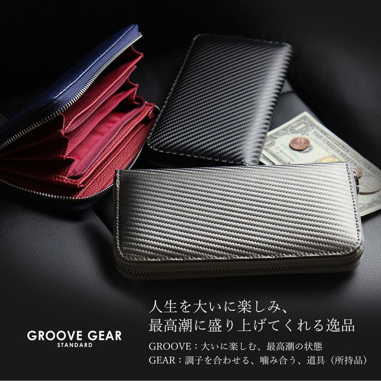 長財布 財布 メンズ ラウンドファスナー カーボンレザー PU 長財布 財布 メンズ ラウンドファスナー カーボンレザー PU