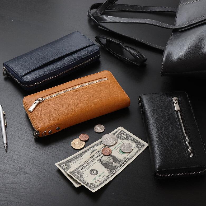 財布 メンズ 長財布 黒 ネイビー ブラック ラウンドファスナー 人気 かっこいい おしゃれ デザイン レザー 本革 革 牛革 Ggs 1026 お 財布専門店ジージー 通販 Yahoo ショッピング