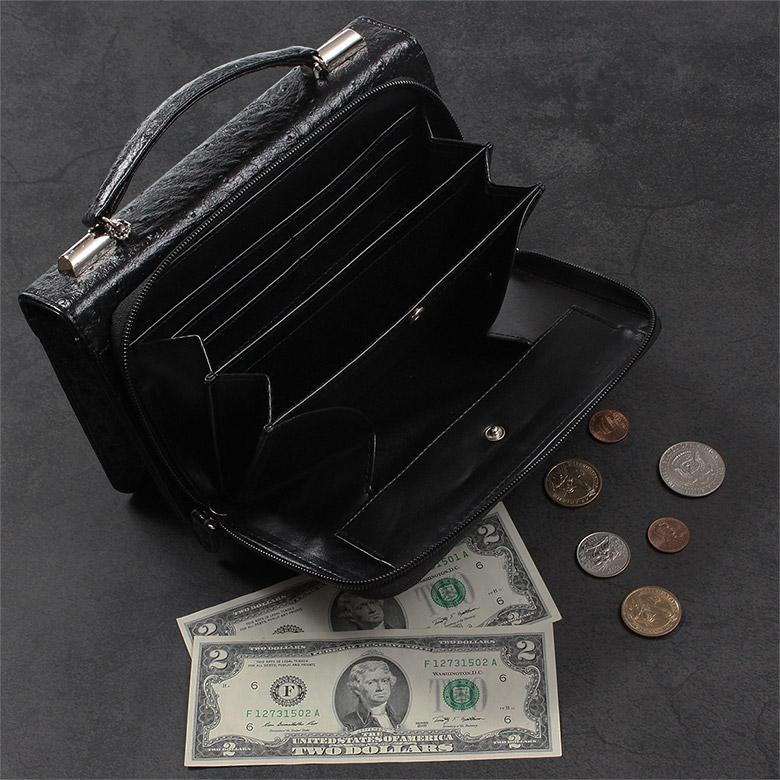 セカンドバッグ メンズ オーストリッチ 長財布 財布 レザー 革 セカンドバッグ メンズ オーストリッチ 長財布 財布 レザー 革