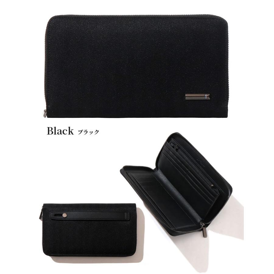 財布 メンズ 長財布 大きい財布 大きい サイズ ラウンドファスナー ファスナー 黒 グレー 本革 薄型 へリンボーン 個性的 シンプル 安い 人気 He 6130 お財布専門店ジージー 通販 Yahoo ショッピング